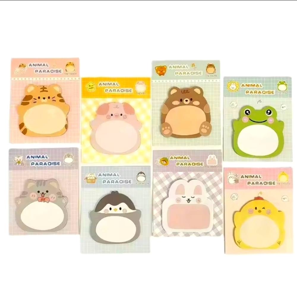 🍒🍒 Animal Shape Sticky Notes Set Of 2